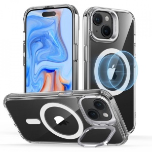 Husa iPhone 15 Plus Classic Kickstand Case cu MagSafe de la ESR - transparenta - Img 1