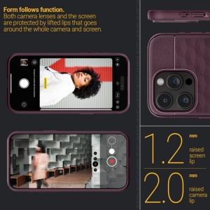 Husa iPhone 15 Pro Max Caseology Parallax Magsafe Burgundy by Spigen - Img 7