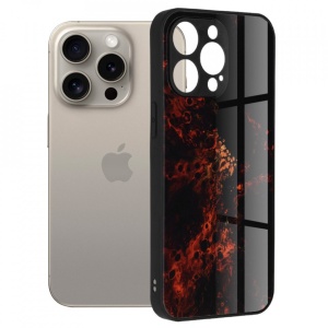 Husa iPhone 15 Pro Max - Printing Glass Red Nebula - Img 1