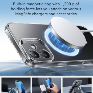 Husa iPhone 16 Plus ESR Zero HaloLock transparenta - Img 5
