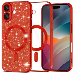 Husa iPhone 17 Luxury Glitter MagSafe Rosie