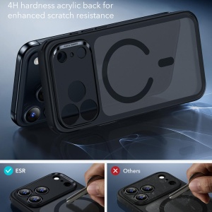 Husa iPhone 17 Pro Max Classic Hybrid HaloLock cu MagSafe de la ESR Frosted Black - Img 5