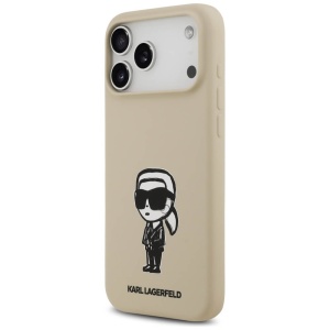 Husa iPhone 17 Pro Max Karl Lagerfeld Silicone Sketch & Logo Brown Karl - Img 5