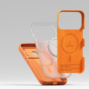 Husa iPhone 17 Pro Max Ringke Silicone Magnetic Magsafe tangerine - Img 5