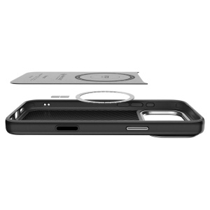Husa iPhone 17 Pro Max Spigen Enzo Aramid "T" MagSafe black/silver - Img 5
