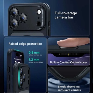 Husă iPhone 18 Pro ESR Classic Hybrid HaloLock Frosted Black - Img 4