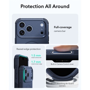 Husă iPhone 18 Pro Max - ESR Cyber HaloLock - Navy Blue - Img 3