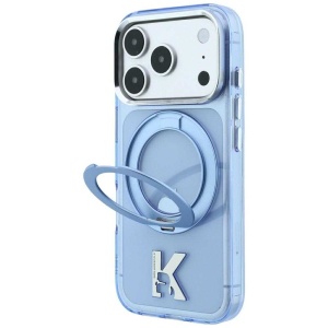 Husă iPhone 18 Pro Max - Karl Lagerfeld - HC IML Ring Stand MagSafe Kameo Metal - Blue - Img 3