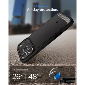 Husă iPhone 18 Pro Max - Spigen - Rugged Armor MagSafe - Matte Black - Img 3