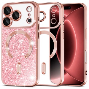 Husă iPhone 18 Pro Max - Techsuit Luxury Glitter Rose Gold