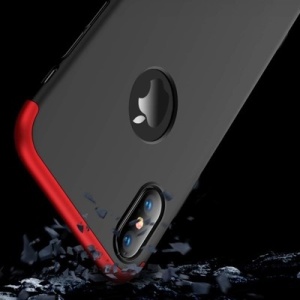 Husa Iphone XR-GKK 360 Front and Back Case Full Body Cover -Negru cu Rosu - Img 2