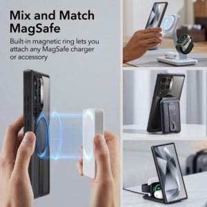 Husa Samsung Galaxy S24 Ultra ESR Boost Flickstand HaloLock Frosted Clear - Img 2