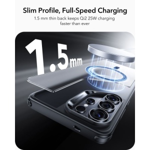 Husa Samsung Galaxy S26 Ultra Classic Hybrid HaloLock cu MagSafe de la ESR Frost Black - Img 3
