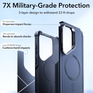 Husa Samsung Galaxy S26 Ultra ESR Cyber Armor Kickstand albastra - Img 4