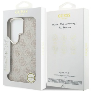Husa Samsung Galaxy S26 Ultra Guess 4G Embossed Ring MagSafe Roz - Img 7