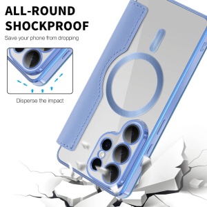 Husa Samsung Galaxy S26 Ultra SmartMag Book Case Bleu - Img 4
