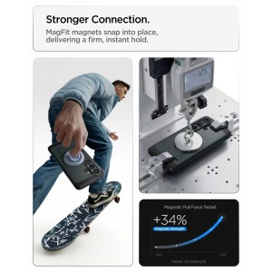 Husa Samsung Galaxy S26 Ultra Spigen Tough Armor Mag Magsafe Abyss Green - Img 8