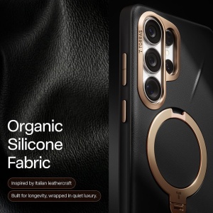 Husă Samsung Galaxy S26 Ultra Torras QPRO Leather Series – Piele ecologica Premium, neagra - Img 5