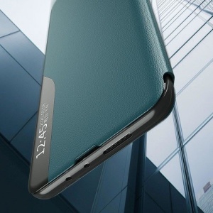 Husa Xiaomi Redmi Note 10/10s -Eco Leather View Case-Dark Green - Img 3