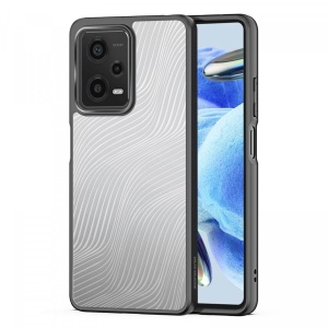 Husa transparenta cu  model si margini negre dux ducis pentru Xiaomi Redmi Note 12 Pro sau Xiaomi Poco X5 Pro