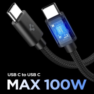 Incarcator de retea Spigen Essential EE451EU (ACH09474), 45W, USB-C, cu cablu Type-C inclus, Fast Charging, Negru - Img 2