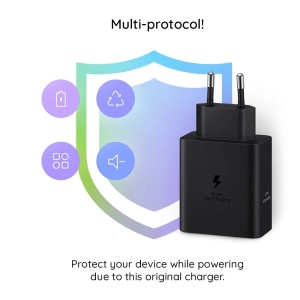 Încărcător Samsung 50W EP-T5020XBE, 2x USB-C, cablu Type-C inclus, negru - Img 6