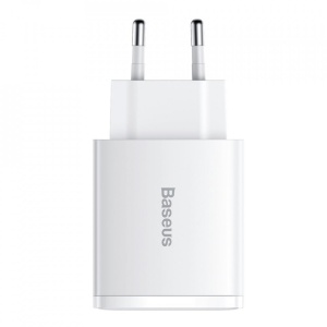 Incarcator universal de perete Baseus Wall Charger 2x USB -A QC , 1x USB type C PD 30W Alb - Img 3