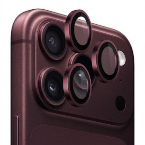Protecție Camere iPhone 18 Pro Max - Lito - Titanium AR - Dark Cherry