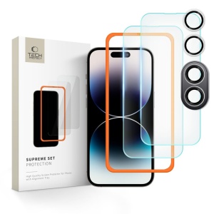 Set de sticla securizata iPhone 16 pentru ecran si camera Tech Protect Supreme - Img 1