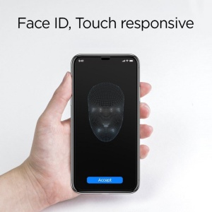 Sticla securizata Iphone X/XS -Spigen Glass FC-margine neagra - Img 5