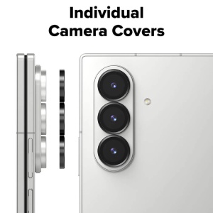 Sticla securizata pentru camera telefonului Samsung Galaxy Z Fold7 Ringke Camera Lens Frame Glass Black X 2 buc - Img 2