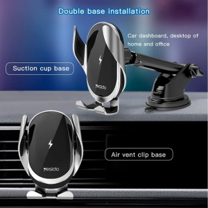 Suport auto cu incarcare wireless Yesido C78- 15 W - Img 3