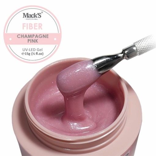 MACKS фибров самонивелиращ се гел шампанско розово -15g