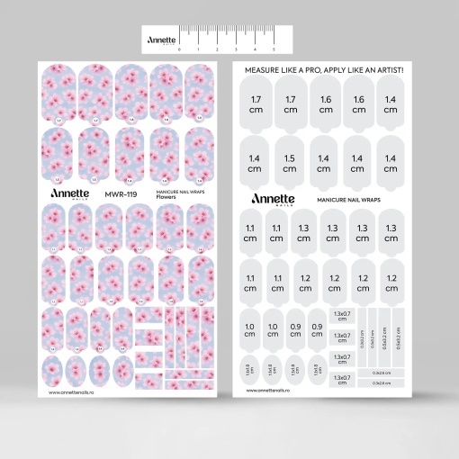 Nail Wraps Manichiura Flowers 119 Annette Nails MWR-119