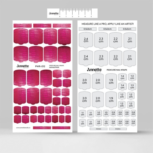Nail Wraps Pedichiura Animal Print 12 Annette Nails PWR-012