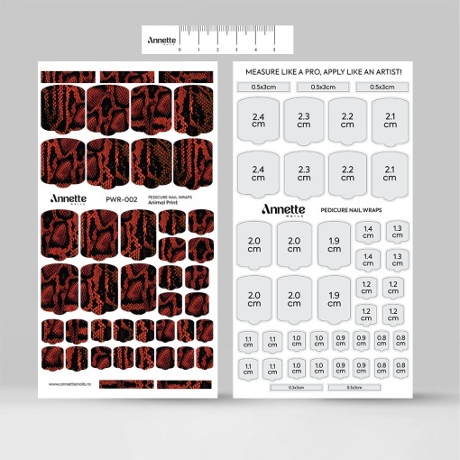 Nail Wraps Pedichiura Animal Print 2 Annette Nails PWR-002