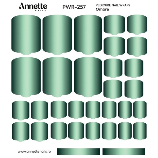 Nail Wraps Pedichiura Ombre 257 Annette Nails PWR-257