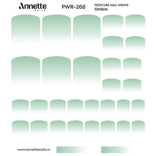 Nail Wraps Pedichiura Ombre 268 Annette Nails PWR-268