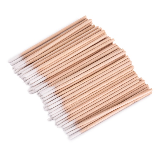 Bețișoare Cosmetice din Lemn cu Vârf din Bumbac 7cm – 100 buc