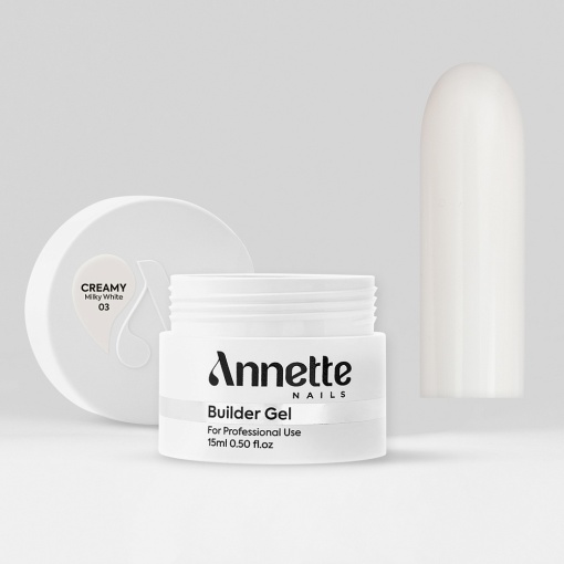 Gel Constructie Creamy Milky White ANNETTE NAILS - 15ml