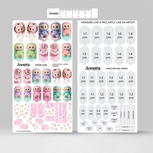 Nail Wraps Manichiura Labubu 46 Annette Nails MWR-046 LIMITED EDITION