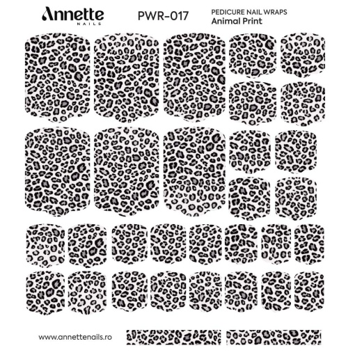 Nail Wraps Pedichiura Animal Print 17 Annette Nails PWR-017