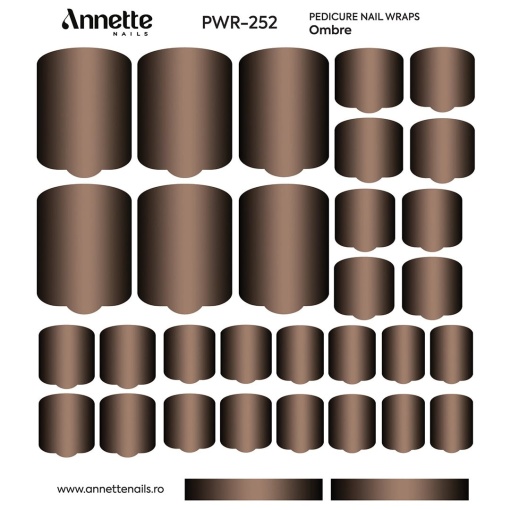 Nail Wraps Pedichiura Ombre 252 Annette Nails PWR-252