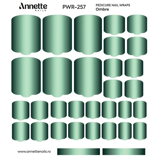 Nail Wraps Pedichiura Ombre 257 Annette Nails PWR-257