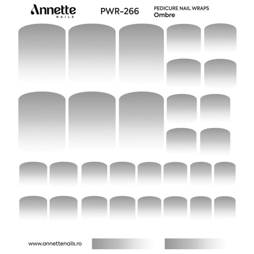 Nail Wraps Pedichiura Ombre 266 Annette Nails PWR-266