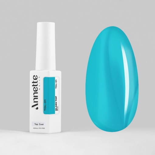 Top Coat Glass 1 Blue - 8ml Annette Nails TGL-01