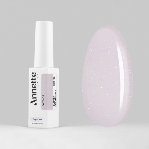 Top Coat Glitter Color 2 GCT-02 - 8ml Annette Nails