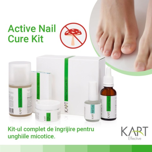Kit Antimicotic pentru Ingrijirea Unghiilor – Active Nail Cure Kit Kart (7072)