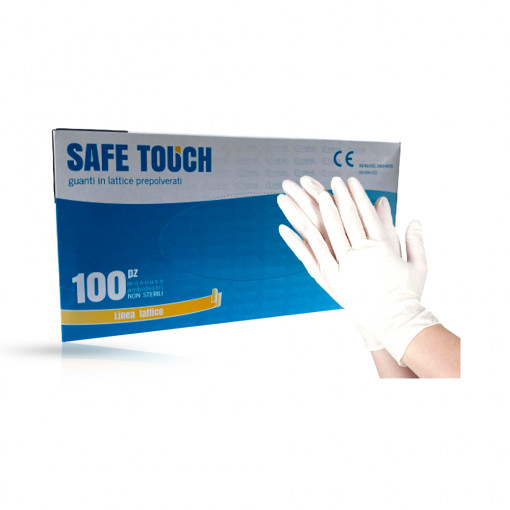 Manusi - SAFE TOUCH - profesionale latex - Alb - S