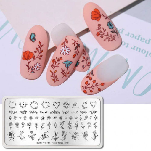 Matrita unghii Flower Tango - BORN PRETTY - L004